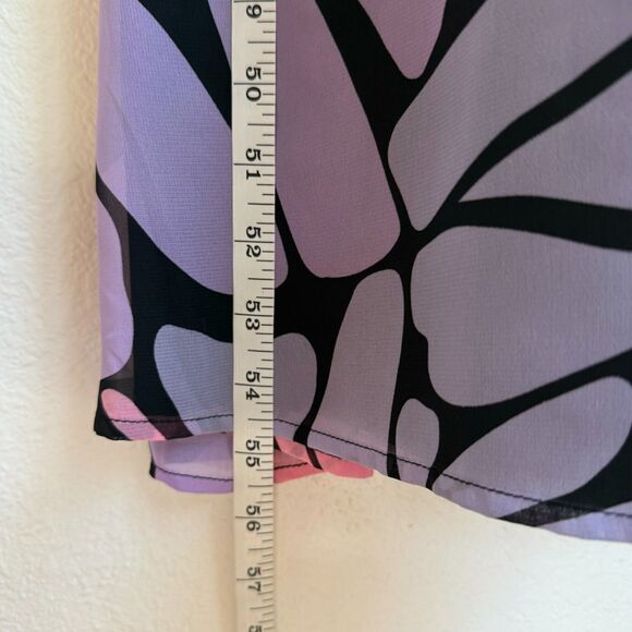 NWT Sam Edelman Women's Butterfly Trapeze Chiffon Maxi Dress in Lavender Multi M - Picture 10 of 11